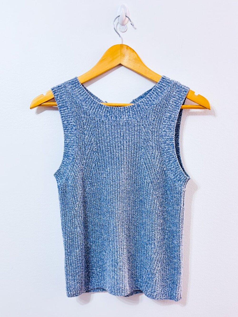 MANGO Heather Lilac Knit Tank Top | Minimalist Sleeveless | Small